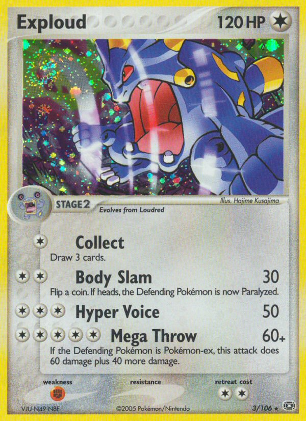 EX Emerald Holo Exploud #3/106